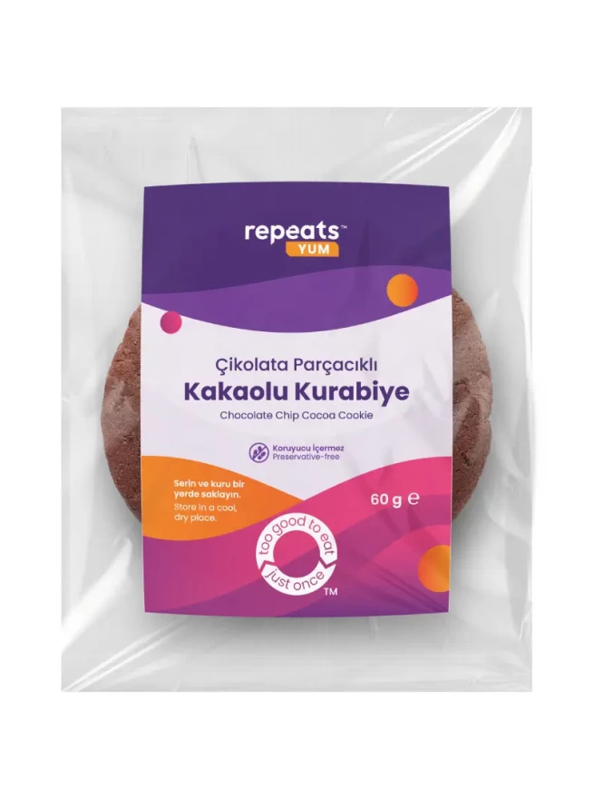 Repeats Yum Çikolata Parçaçıklı Kurabiye 60Gr*12 Adet 