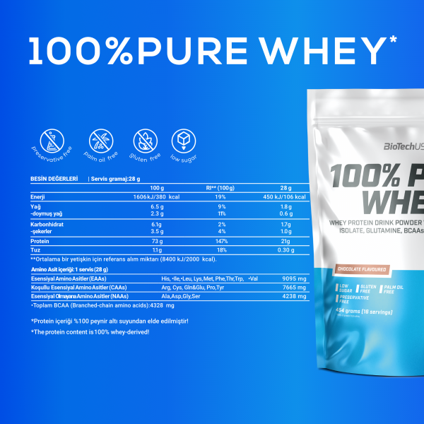 Biotech Usa Pure Whey Protein 1000 Gr