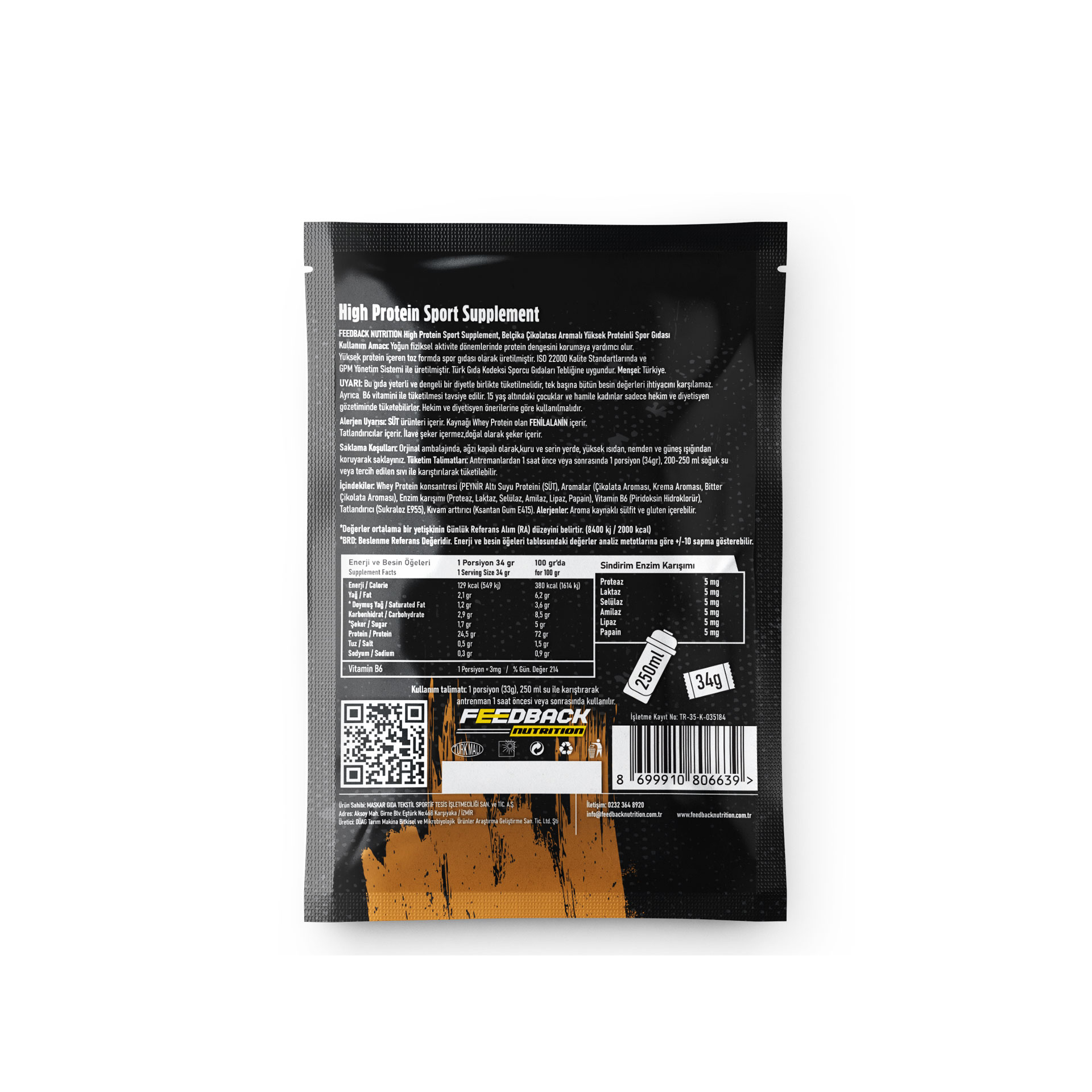 Feedback Nutrition Whey Protein 34 Gr