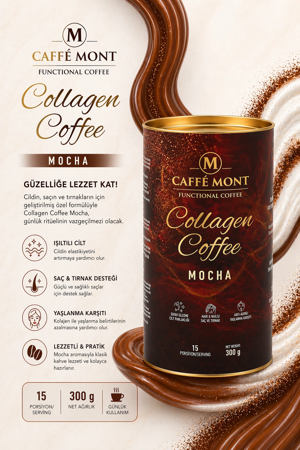 Caffe Mont Collagen Coffee 300 Gr 