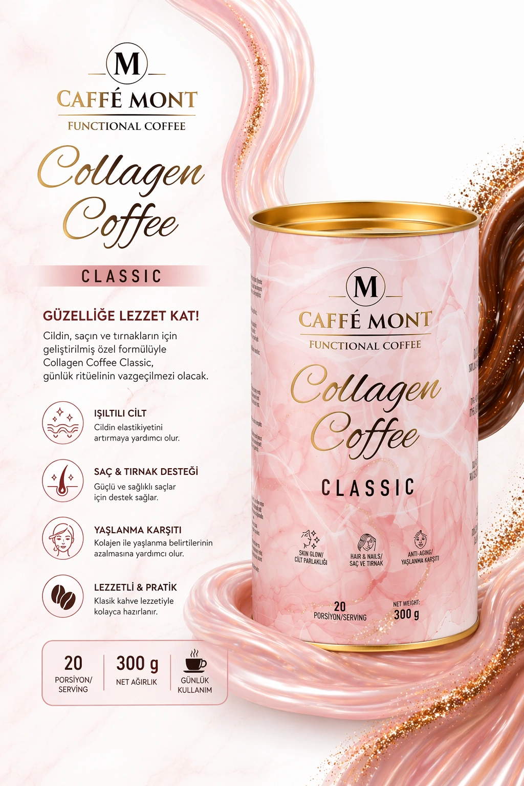 Caffe Mont Collagen Coffee 300 Gr 
