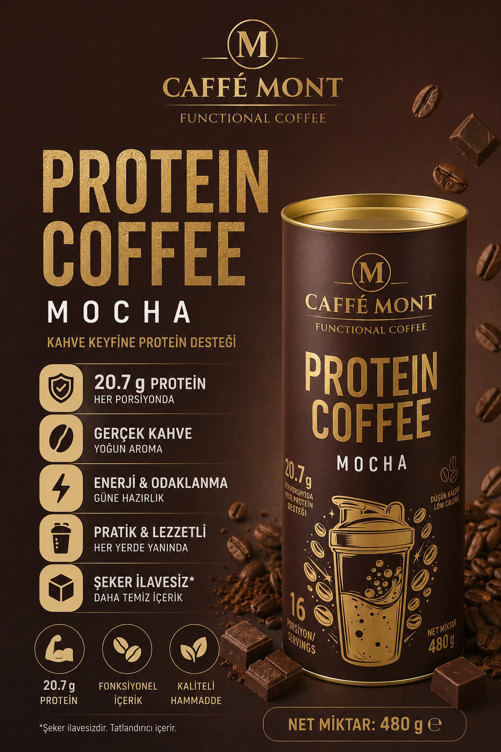 Caffe Mont Protein Coffee 480 Gr