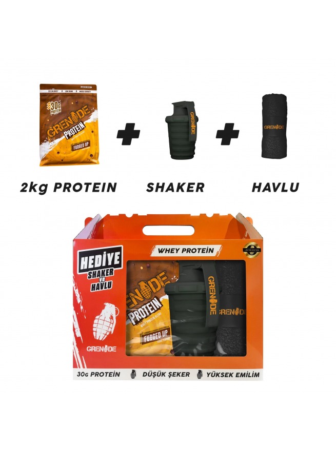 Grenade Whey Protein 2000 Gr Shaker + Havlu  Hediyeli